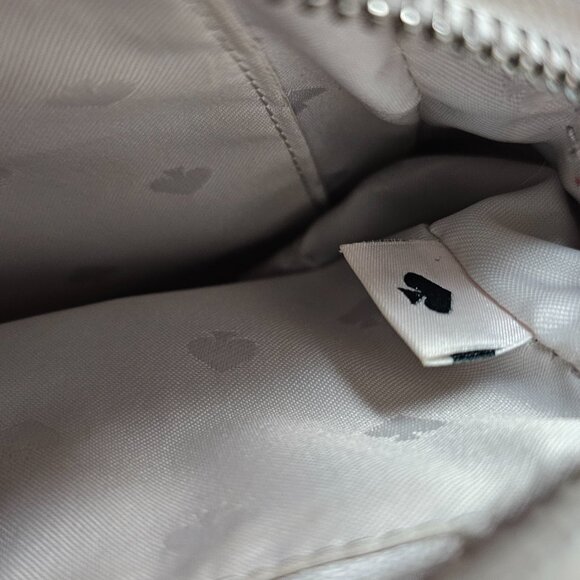 Kate Spade New York Spade Link Taupe And Cream Camera Crossbody Shoulder Bag COA - Picture 7 of 15